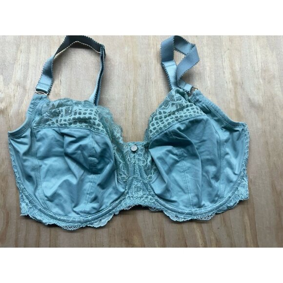 Fantasie Lace Fusion 34J Underwire Bra Full Coverage Mint Green Lacy Support - Picture 1 of 5